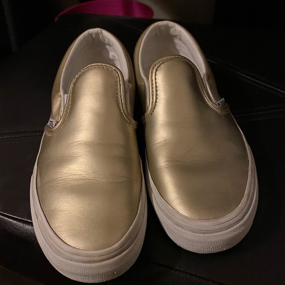 slip on goldish vans for kids - Picture 3 of 4